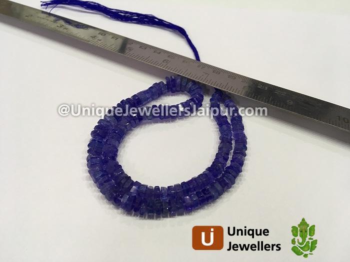 Tanzanite Step Cut Roundelle Beads